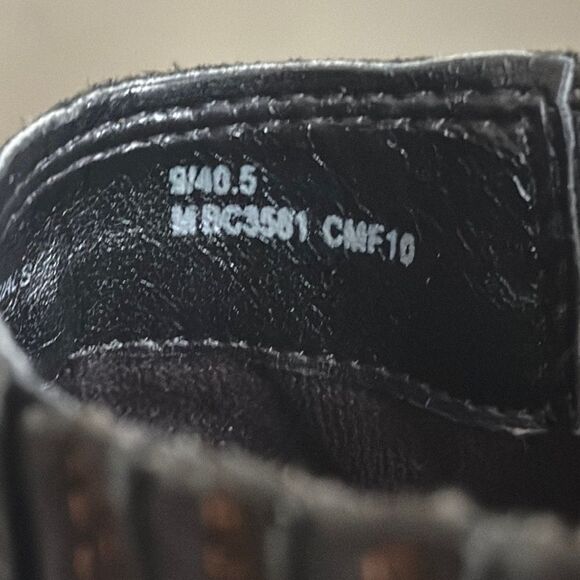 b.o.c. Black & Brown Western Ankle Boots with Chunky Heel Sz 9 - Picture 7 of 12